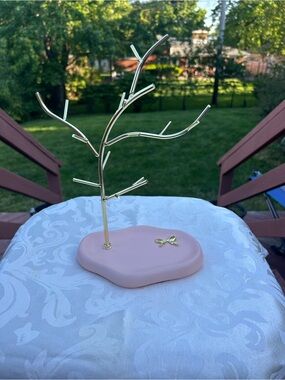 T.J.Maxx Pink and Gold Jewelry Tree Stand